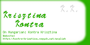 krisztina kontra business card
